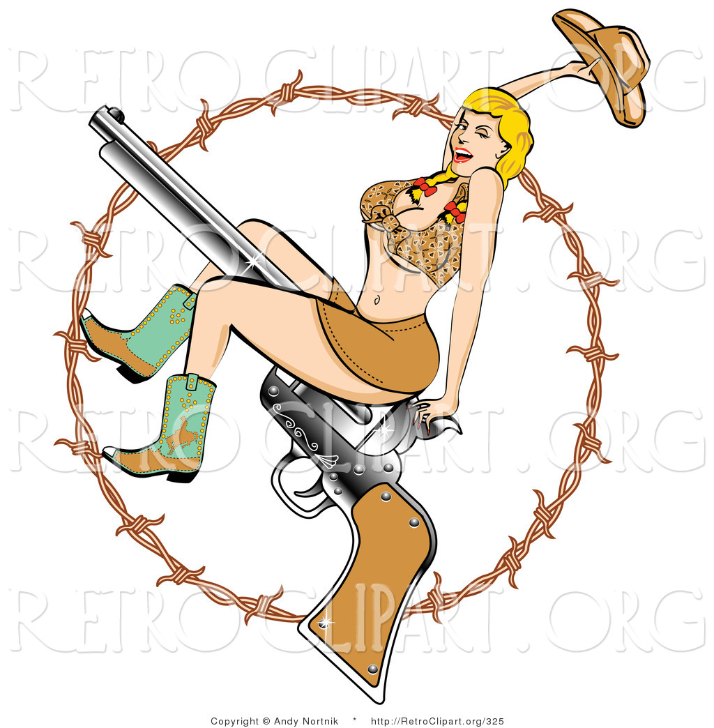 Retro Clipart Of A Sexy Blond Woman In A Short Halter Top And Short