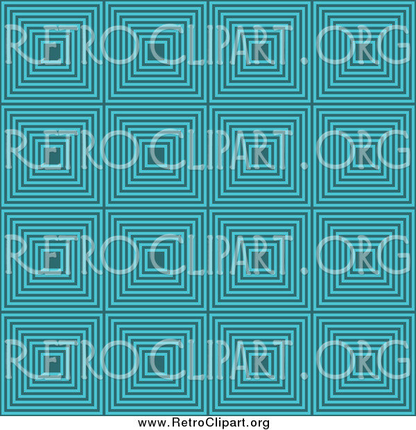 Clipart of a Retro Turquoise Pattern Background