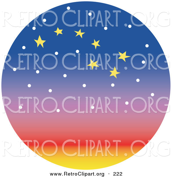 Retro Clipart of Glowing Stars Forming the Shape of the Big Dipper in the Night Sky Glowing Stars Forming the Shape of the Big Dipper in the Night Sky