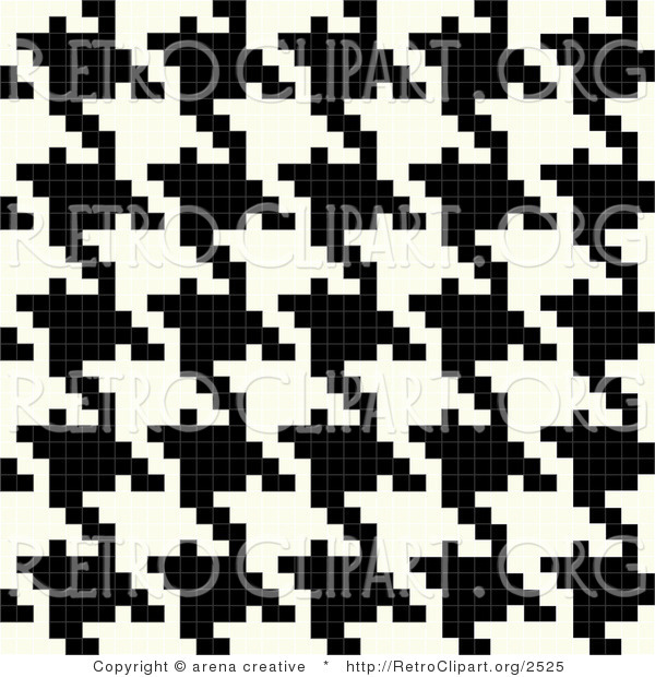 Vector Retro Clipart of a Seamless Houndstooth Background