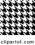 Clipart of a Black and White Seamless Houndstooth Pattern Background by Arena Creative