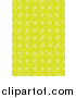 Clipart of a Retro Background of Rows of Lime Green Circles and Diamonds by