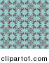 Clipart of a Retro Turquoise Background with a Floral Pattern by KJ Pargeter