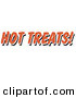 Retro Clipart of a Red Hot Treats Restaurant Sign over White by Andy Nortnik