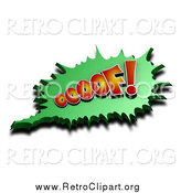 Clipart of a 3d Retro OOOOF Comic Cloud with a Shadow by Stockillustrations