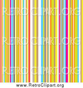 Clipart of a Background of Retro Colorful Vertical Stripes by Michaeltravers