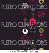 Clipart of a Retro Background with Colorful Bursts and Bubbles by KJ Pargeter