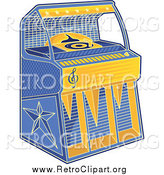 Clipart of a Retro Juke Box Machine by Any Vector