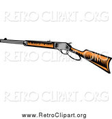 Clipart of a Retro Rifle by Patrimonio