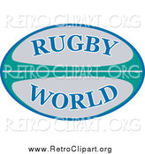Clipart of a Retro Rugby World Ball by Patrimonio