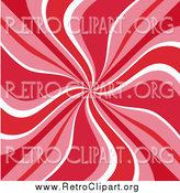 Clipart of a Retro Swirl Background of Red, Pink and White by KJ Pargeter