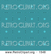 Clipart of a Retro Turquoise Circle Pattern by KJ Pargeter