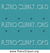 Clipart of a Retro Turquoise Pattern Background by KJ Pargeter