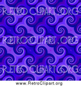 Clipart of a Spiraling Blue Pattern Background by Arena Creative