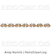 Retro Clipart of a Border Made from Candy Corn by Andy Nortnik