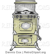 Retro Clipart of an Antique Retro Kitchen Range and Oven by Djart