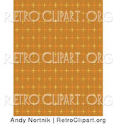 Retro Clipart of an Orange Background with Colorful Star Pattern by Andy Nortnik