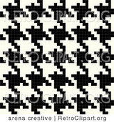Vector Retro Clipart of a Seamless Houndstooth Background by Arena Creative