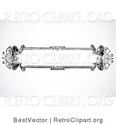 Vector Retro Clipart of an Ornate Banner Frame by BestVector