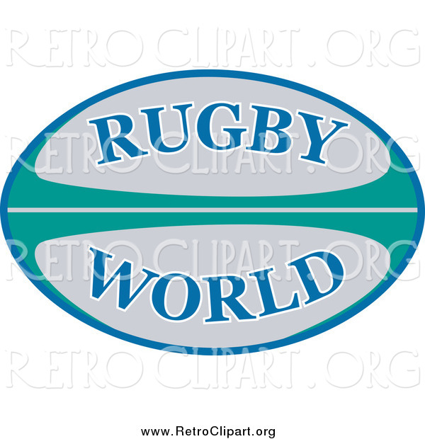 Clipart of a Retro Rugby World Ball