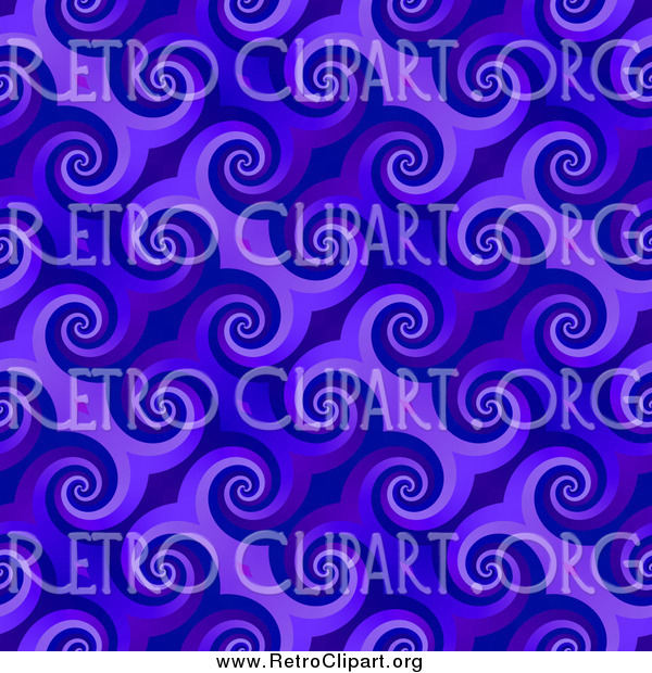 Clipart of a Spiraling Blue Pattern Background
