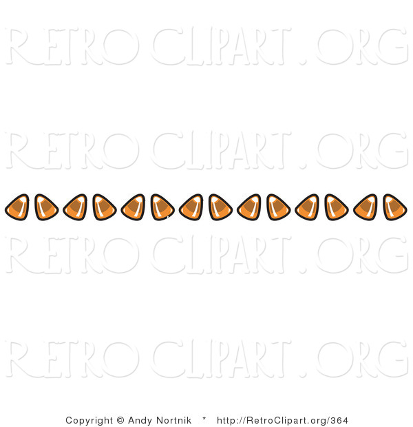 Retro Clipart of a Border Made from Candy Corn