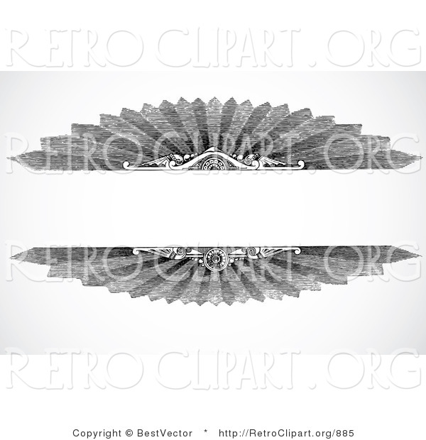 Vector Retro Clipart of a Retro Frame Text Box