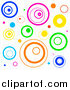 Clipart of a Funky Background with Retro Circles by Prawny