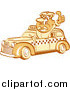 Clipart of a Retro Thumbs up Taxi Driver Guy by Andy Nortnik