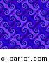 Clipart of a Spiraling Blue Pattern Background by Arena Creative