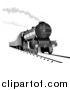 Clipart of a Steam Engine Releasing Steam by Patrimonio