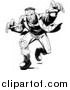 Clipart of Frankenstein Lunging Forward by Lawrence Christmas Illustration