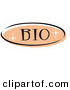 Retro Clipart of a Beige Bio Website Button That Could Link to an Information Page on a Site by Andy Nortnik