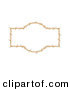 Retro Clipart of a Brown Border Frame of Barbed Wire over a Solid White Background by Andy Nortnik
