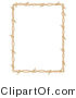 Retro Clipart of a Rectangle Border Frame of Barbed Wire over a Solid White Background by Andy Nortnik