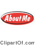 Retro Clipart of a Red About Me Internet Website Icon Button by Andy Nortnik