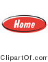 Retro Clipart of a Red Retro Home Internet Website Icon by Andy Nortnik