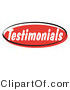 Retro Clipart of a Red Testimonials Internet Website Icon by Andy Nortnik