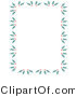 Retro Clipart of a Stationery Border of Holly and Berries for Christmas by Andy Nortnik