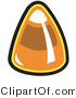 Retro Clipart of Halloween Candy - a Single Piece of Candy Corn by Andy Nortnik